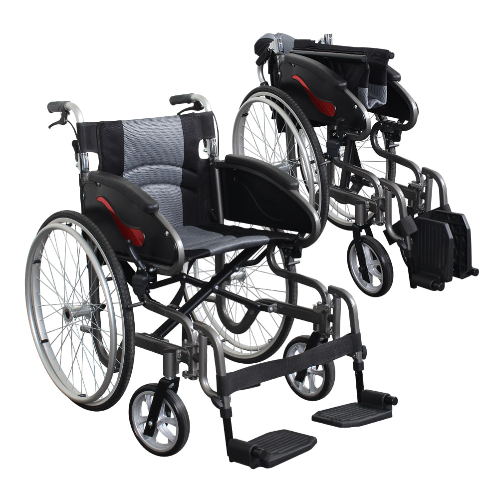 휠체어 알루미늄 경량 틸팅형 병원용 환자용